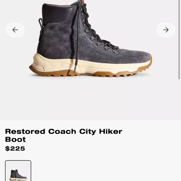 Coach Urban Hiker Boot - Charcoal and Tan